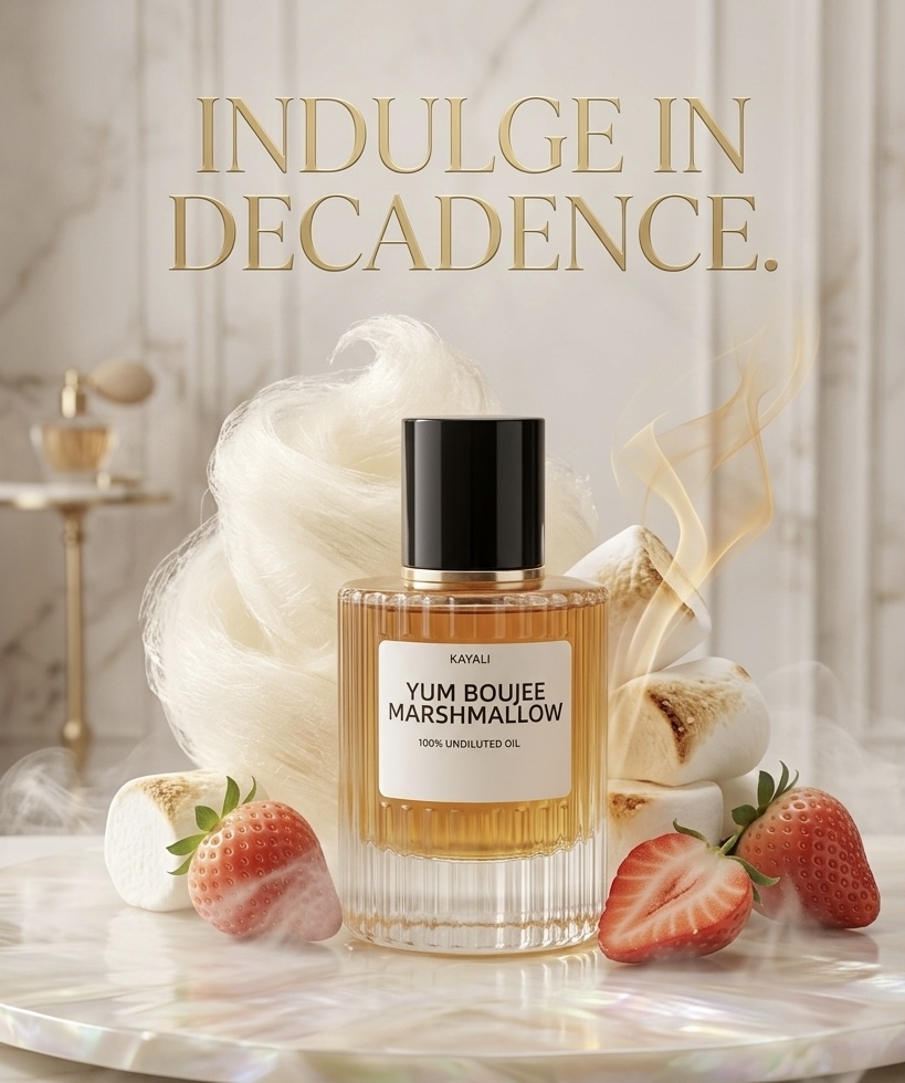 Marshmallow perfume bottle