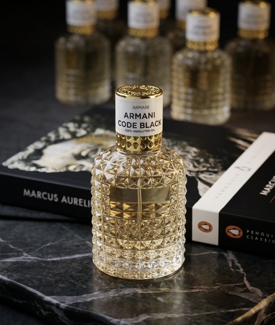 Armani Code Black perfume bottle